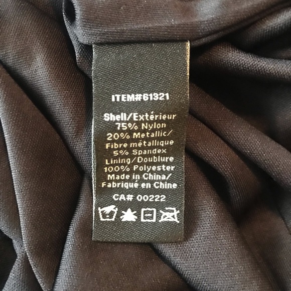 Jessica metallic gold black v-neck dress - Picture 7 of 7